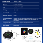 PlayAiBox Android 15 System Wireless CarPlay Ai Box 4GB+64GB Built-in Gps for Youtube Netflix for OEM Car With Wired Carplay