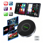 PlayAiBox Android 15 System Wireless CarPlay Ai Box 4GB+64GB Built-in Gps for Youtube Netflix for OEM Car With Wired Carplay