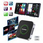 Newest Android 15 System CarPlay AI Box 4G+64GB Wireless Adapter Car Multimedia Player Supports Split Screen & Multi Apps