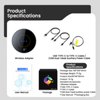 Playaibox CarPlay Ai Box 4GB+64GB Car Smart Box Android15 Wireless Apple Android Auto CarPlay Adapter AiBox Android 15 Carplay