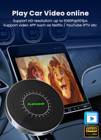 PlayAiBox Android 15 System Wireless CarPlay Ai Box 4GB+64GB Built-in Gps for Youtube Netflix for OEM Car With Wired Carplay