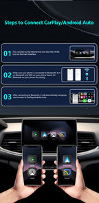 4-in-1 Wireless CarPlay Dongle, Plug and Play, Supports Video Playback Via CarPlay/Android Auto/Android Mirror/Apple Mirror.