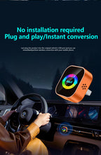 NEW 4-in-1 Wireless CarPlay Dongle Is Plug-and-play, Stable, and Connects Via CarPlay/Android Auto/Android Mirror/Apple Mirror.