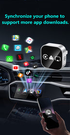 Ultra-stable 4-in-1 CarPlay, Supports Wired CarPlay to Wireless CarPlay/Android Auto/Apple/Android Mirroring