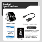 Ultra-stable 4-in-1 CarPlay, Supports Wired CarPlay to Wireless CarPlay/Android Auto/Apple/Android Mirroring