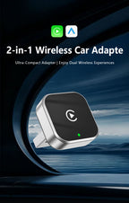 Original Car Wired CarPlay to Wireless CarPlay 2-in-1 Adapter, Supports Apple and Android Connectivity, CarPlay Box