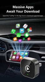 2-in-1 Wireless CarPlay Adapter for Cars - Plug and Play Automatic Connection USB Dongle, Convert Wired to Wireless