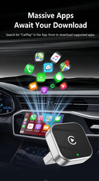 Original Car Wired CarPlay to Wireless CarPlay 2-in-1 Adapter, Supports Apple and Android Connectivity, CarPlay Box