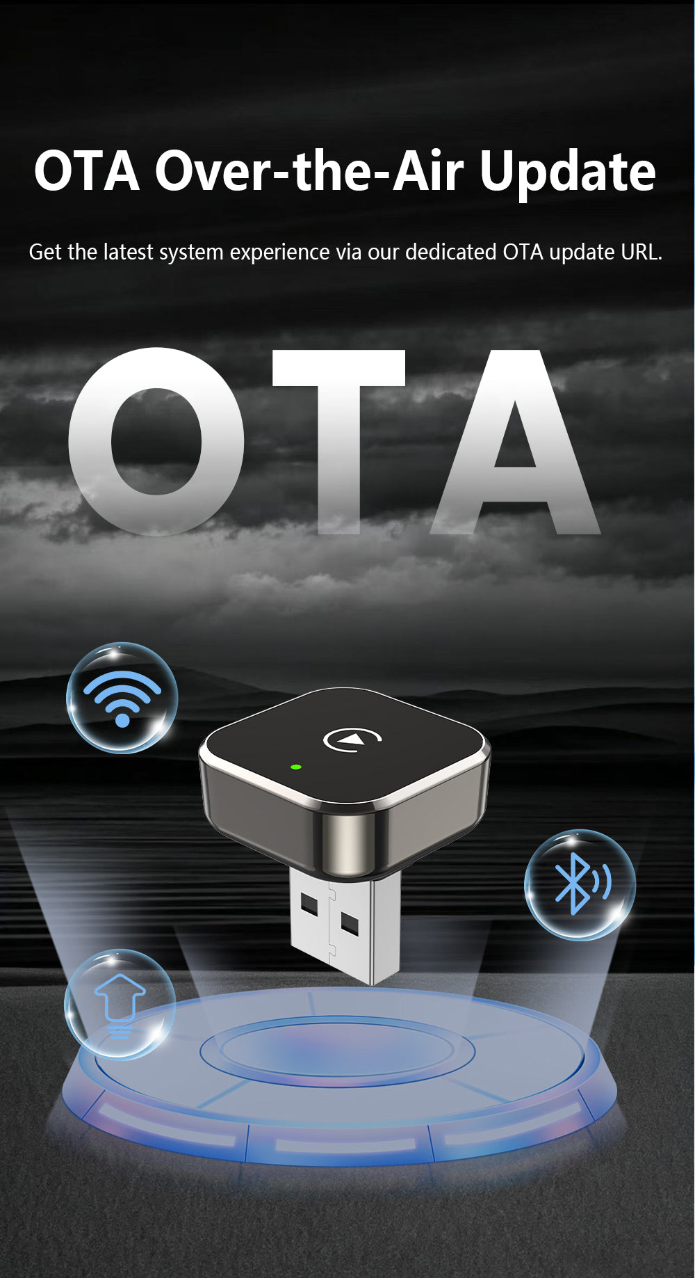 Wireless CarPlay Adapter, Supports Wired to Wireless Conversion for Android Auto and Apple Connectivity