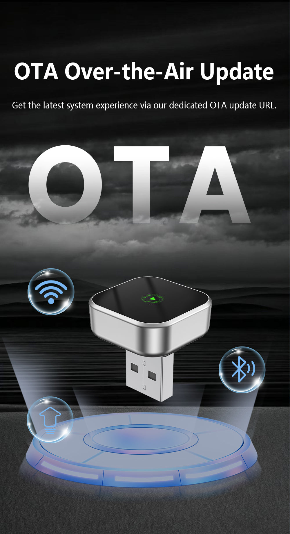 Automatic Connection Wireless CarPlay Adapter 2 in 1 Plug and Play Smart Box for Cars