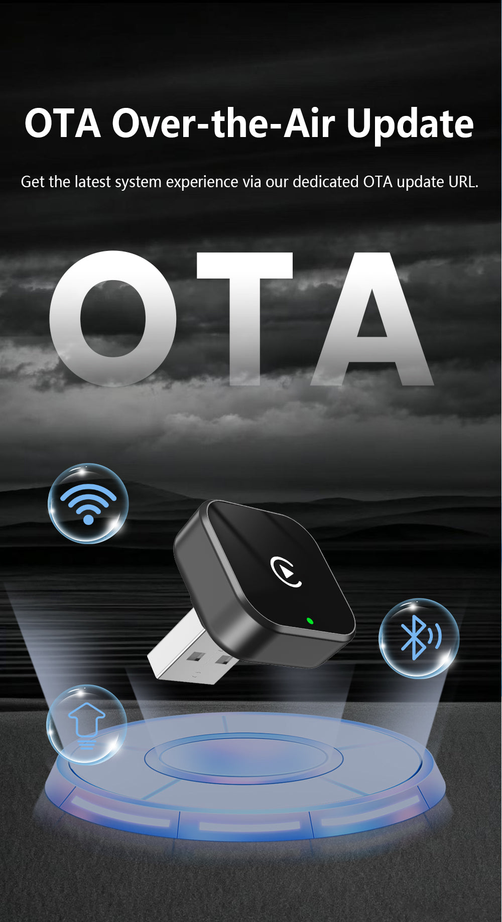 Wireless CarPlay Vehicle Android Auto Car Play Adaptor Mini USB Car Play Dongle for Apple Carplay Wireless Adapter