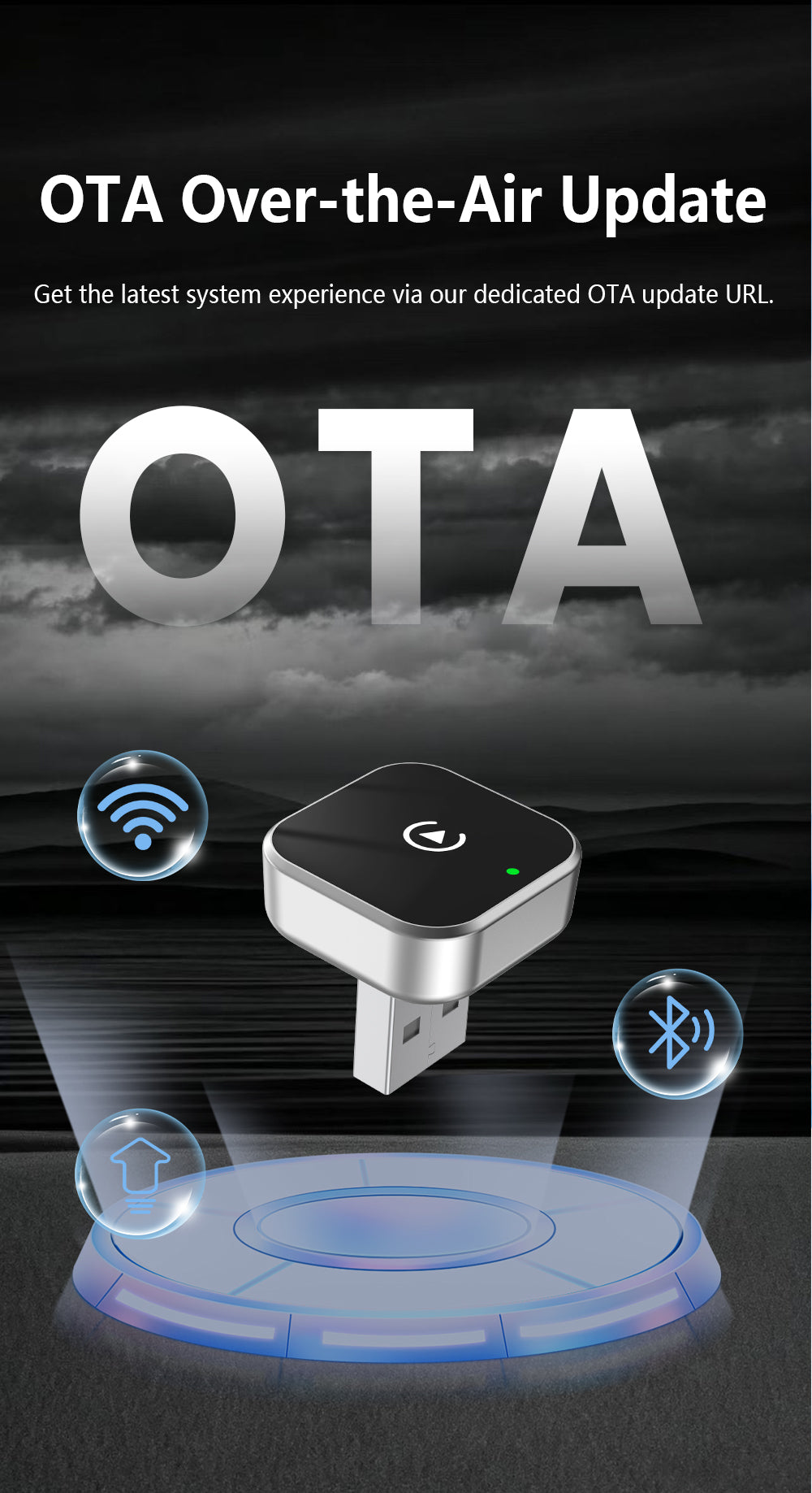 Original Car Wired CarPlay to Wireless CarPlay 2-in-1 Adapter, Supports Apple and Android Connectivity, CarPlay Box