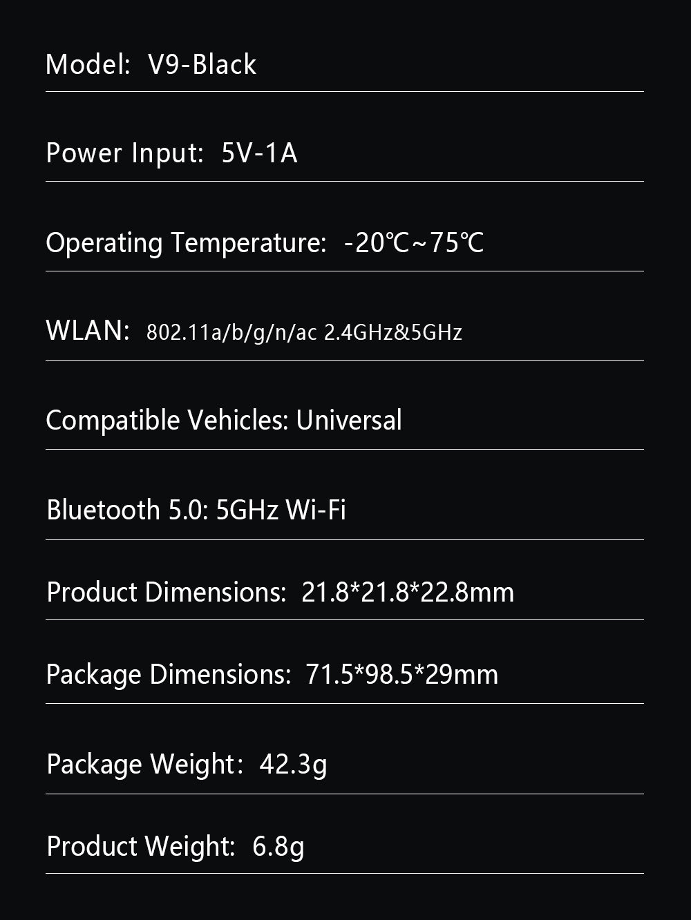 Wireless CarPlay Vehicle Android Auto Car Play Adaptor Mini USB Car Play Dongle for Apple Carplay Wireless Adapter